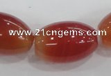 CAA223 15.5 inches 18*28mm rice red agate gemstone beads