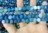 CAA2252 15.5 inches 10mm faceted round banded agate beads