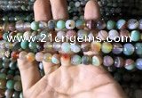 CAA2265 15.5 inches 8mm faceted round banded agate beads