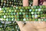 CAA2271 15.5 inches 6mm faceted round banded agate beads