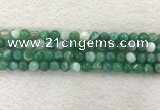 CAA2279 15.5 inches 8mm faceted round banded agate beads