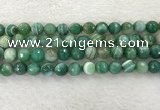 CAA2280 15.5 inches 10mm faceted round banded agate beads