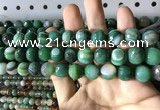 CAA2288 15.5 inches 10mm faceted round banded agate beads