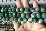 CAA2289 15.5 inches 12mm faceted round banded agate beads
