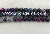 CAA2315 15.5 inches 12mm round banded agate gemstone beads