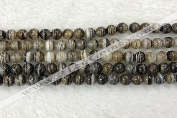 CAA2317 15.5 inches 8mm round banded agate gemstone beads