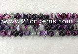 CAA2323 15.5 inches 10mm round banded agate gemstone beads