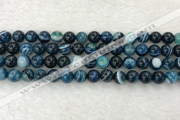 CAA2325 15.5 inches 10mm round banded agate gemstone beads