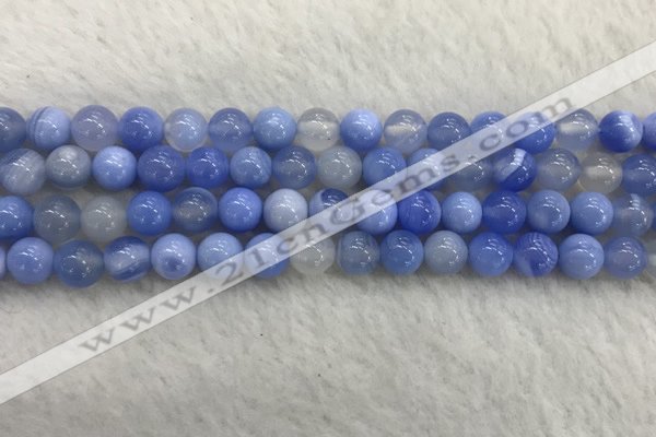 CAA2333 15.5 inches 8mm round banded agate gemstone beads