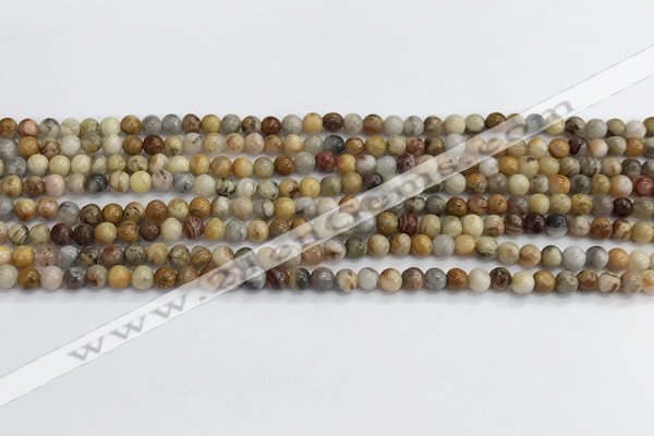 CAA2348 15.5 inches 4mm round crazy lace agate beads wholesale