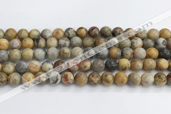 CAA2352 15.5 inches 12mm round crazy lace agate beads wholesale