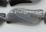 CAA236 15.5 inches 18*46mm marquise grey line agate beads