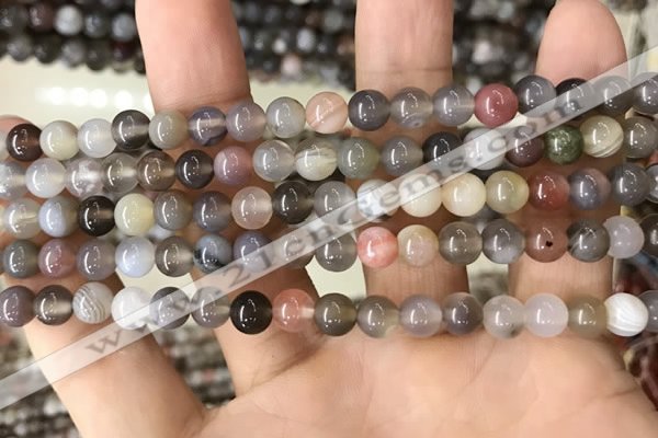 CAA2379 15.5 inches 6mm round Botswana agate beads wholesale