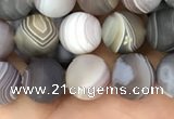 CAA2392 15.5 inches 6mm round matte Botswana agate beads wholesale