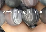 CAA2395 15.5 inches 12mm round matte Botswana agate beads wholesale