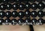 CAA2401 15.5 inches 3mm round black agate beads wholesale