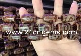 CAA2660 15.5 inches 14*25mm - 16*26mm drum tibetan agate dzi beads