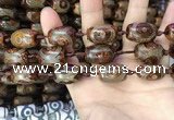 CAA2667 15.5 inches 14*21mm - 16*22mm drum tibetan agate dzi beads