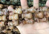 CAA2677 15.5 inches 15*23mm - 16*28mm vase-shaped tibetan agate dzi beads