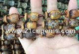 CAA2683 15.5 inches 13*18mm - 13*22mm vase-shaped tibetan agate dzi beads