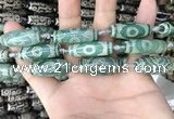 CAA2691 15.5 inches 12*30mm - 14*30mm rice tibetan agate dzi beads