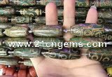 CAA2696 15.5 inches 14*38mm - 16*43mm rice tibetan agate dzi beads