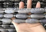 CAA2713 15.5 inches 14*38mm - 16*43mm rice tibetan agate dzi beads