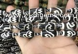 CAA2729 15.5 inches 10*24mm - 11*25mm rice tibetan agate dzi beads