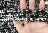 CAA2730 15.5 inches 10*25mm - 11*25mm rice tibetan agate dzi beads