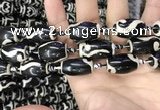 CAA2738 15.5 inches 14*21mm - 16*22mm drum tibetan agate dzi beads