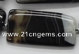 CAA274 15.5 inches 25*50mm rectangle black line agate beads