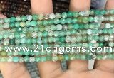 CAA2802 15 inches 4mm faceted round fire crackle agate beads wholesale