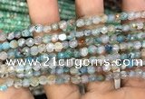 CAA2803 15 inches 4mm faceted round fire crackle agate beads wholesale