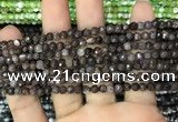 CAA2816 15 inches 4mm faceted round fire crackle agate beads wholesale