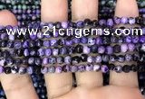 CAA2822 15 inches 4mm faceted round fire crackle agate beads wholesale