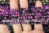 CAA2824 15 inches 4mm faceted round fire crackle agate beads wholesale