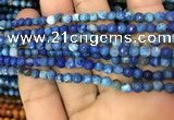 CAA2828 15 inches 4mm faceted round fire crackle agate beads wholesale