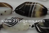 CAA283 15.5 inches 18*30mm freeform black line agate beads