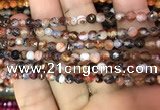 CAA2830 15 inches 4mm faceted round fire crackle agate beads wholesale