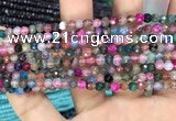 CAA2847 15 inches 4mm faceted round fire crackle agate beads wholesale