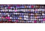 CAA2885 15 inches 6mm faceted round fire crackle agate beads wholesale