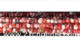 CAA2886 15 inches 6mm faceted round fire crackle agate beads wholesale