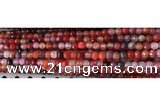 CAA2890 15 inches 6mm faceted round fire crackle agate beads wholesale