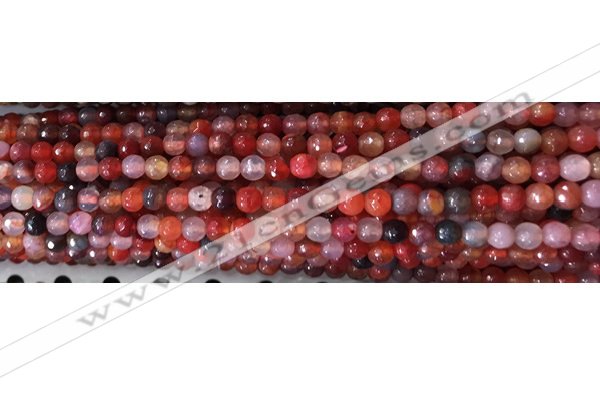 CAA2890 15 inches 6mm faceted round fire crackle agate beads wholesale