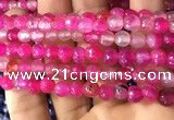 CAA2931 15 inches 6mm faceted round fire crackle agate beads wholesale