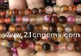 CAA2933 15 inches 6mm faceted round fire crackle agate beads wholesale