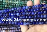 CAA2964 15 inches 8mm faceted round fire crackle agate beads wholesale