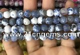 CAA2973 15 inches 8mm faceted round fire crackle agate beads wholesale