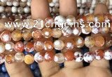 CAA2982 15 inches 8mm faceted round fire crackle agate beads wholesale