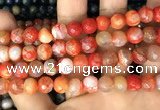 CAA2991 15 inches 8mm faceted round fire crackle agate beads wholesale